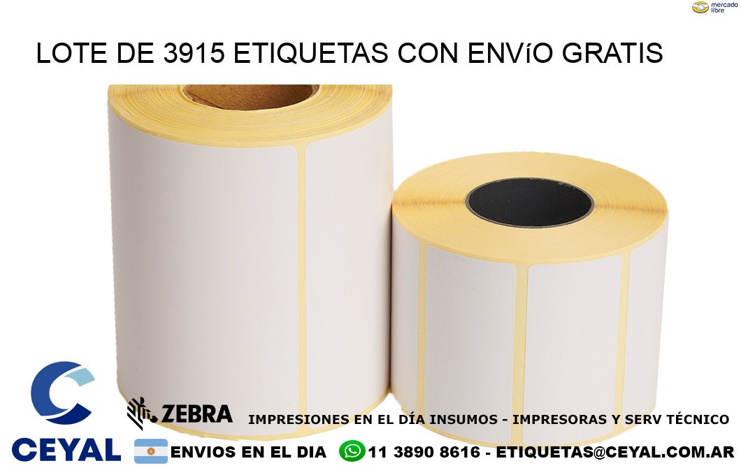 Lote de 3915 etiquetas con envío gratis
