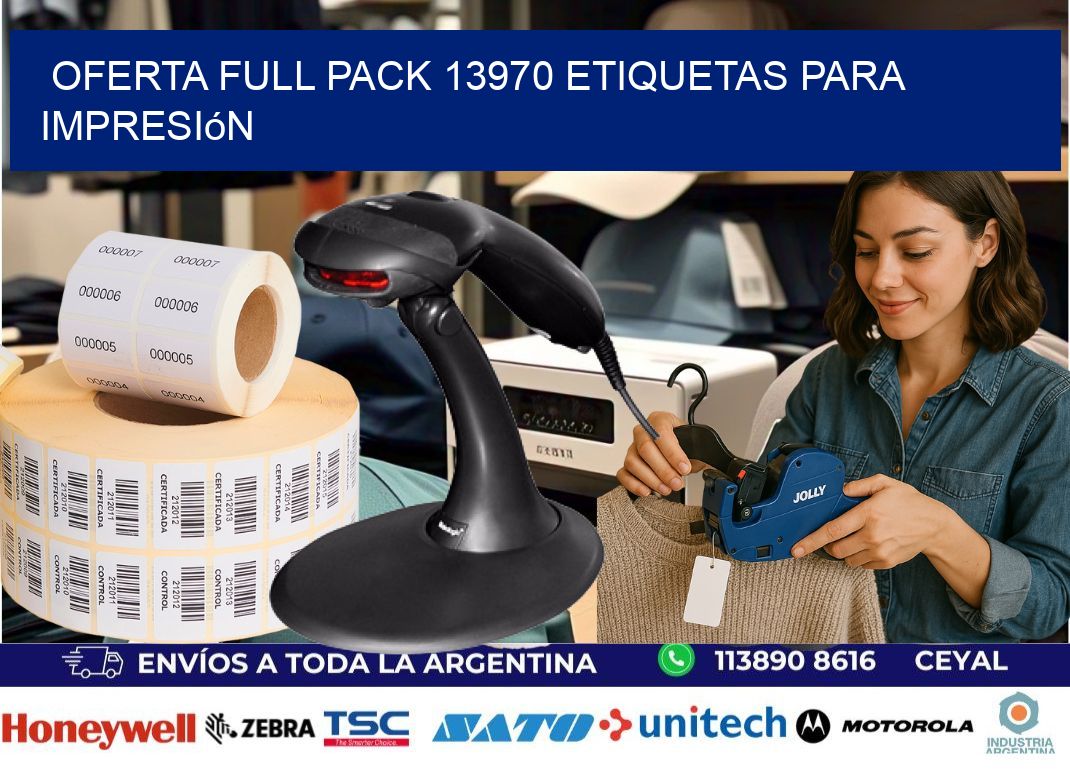 Oferta full pack 13970 etiquetas para impresión