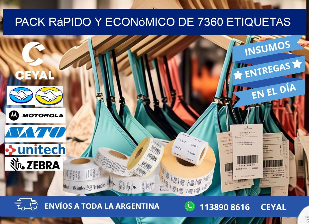 Pack rápido y económico de 7360 etiquetas