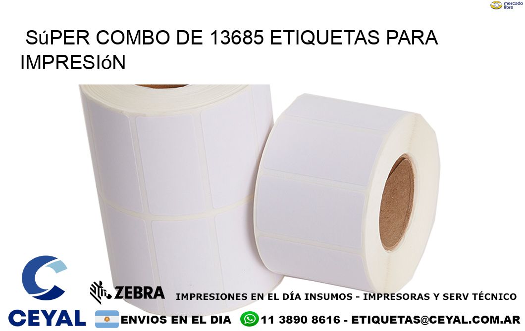 Súper combo de 13685 etiquetas para impresión
