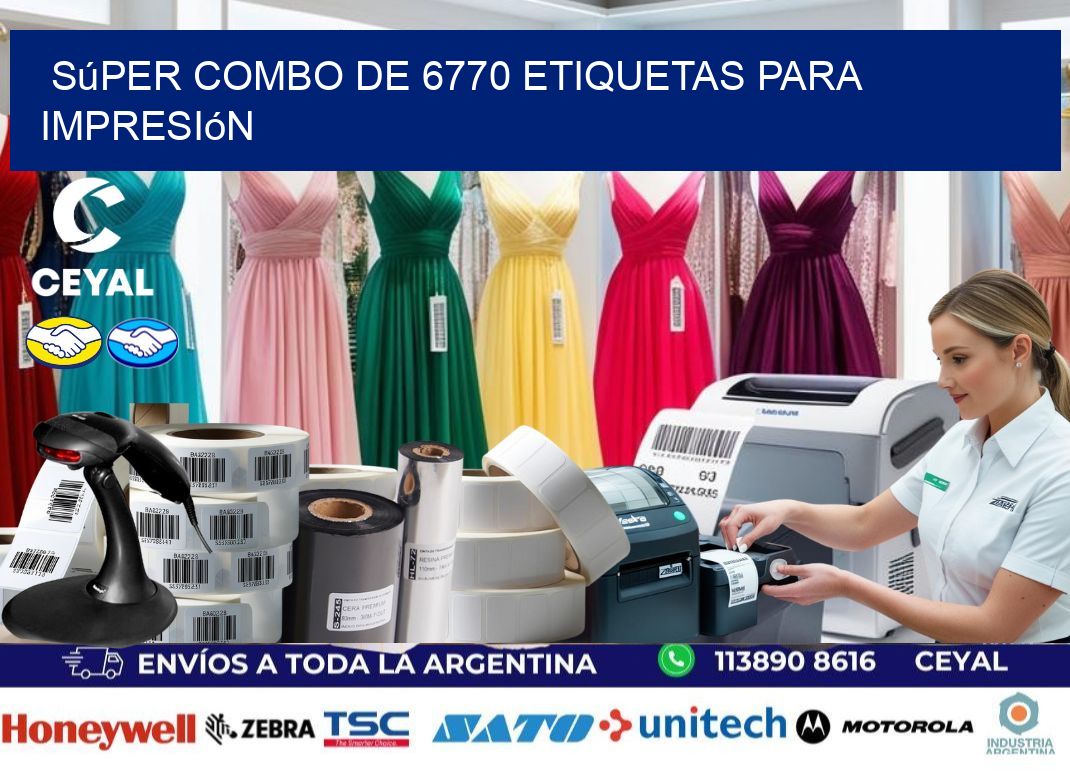 Súper combo de 6770 etiquetas para impresión