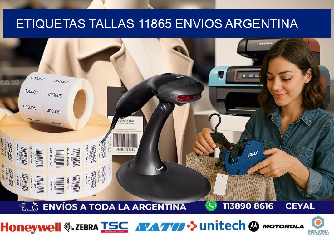 etiquetas tallas 11865 ENVIOS ARGENTINA