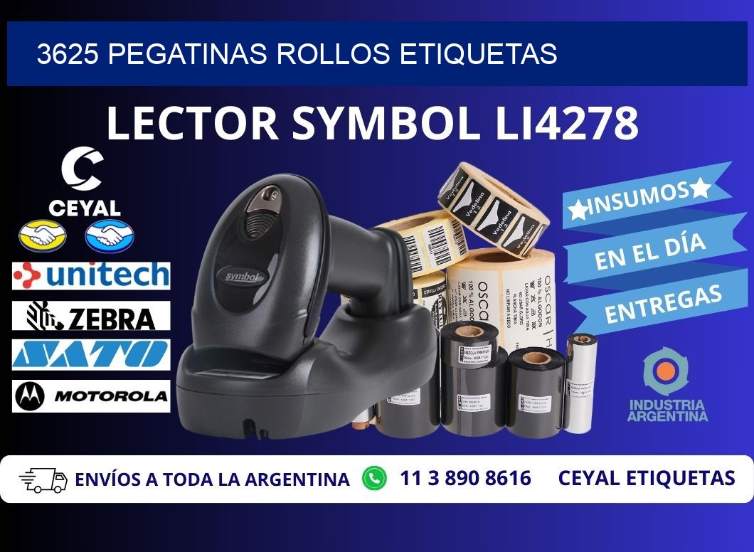 3625 Pegatinas rollos etiquetas
