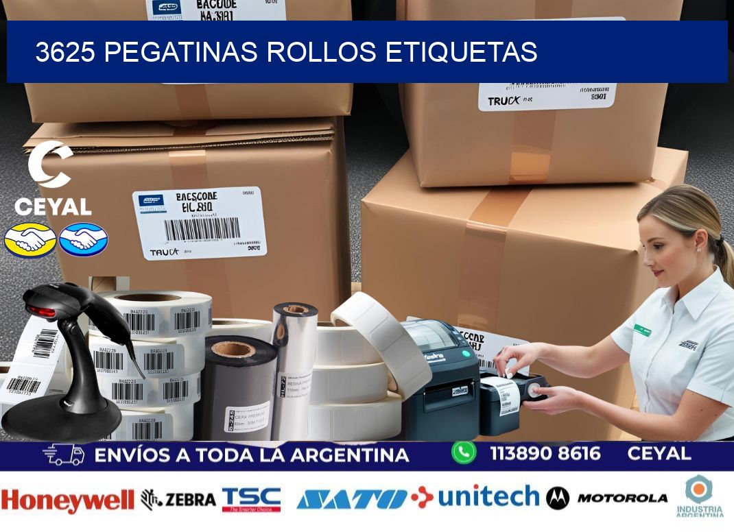 3625 Pegatinas rollos etiquetas