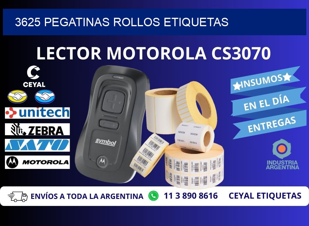3625 Pegatinas rollos etiquetas
