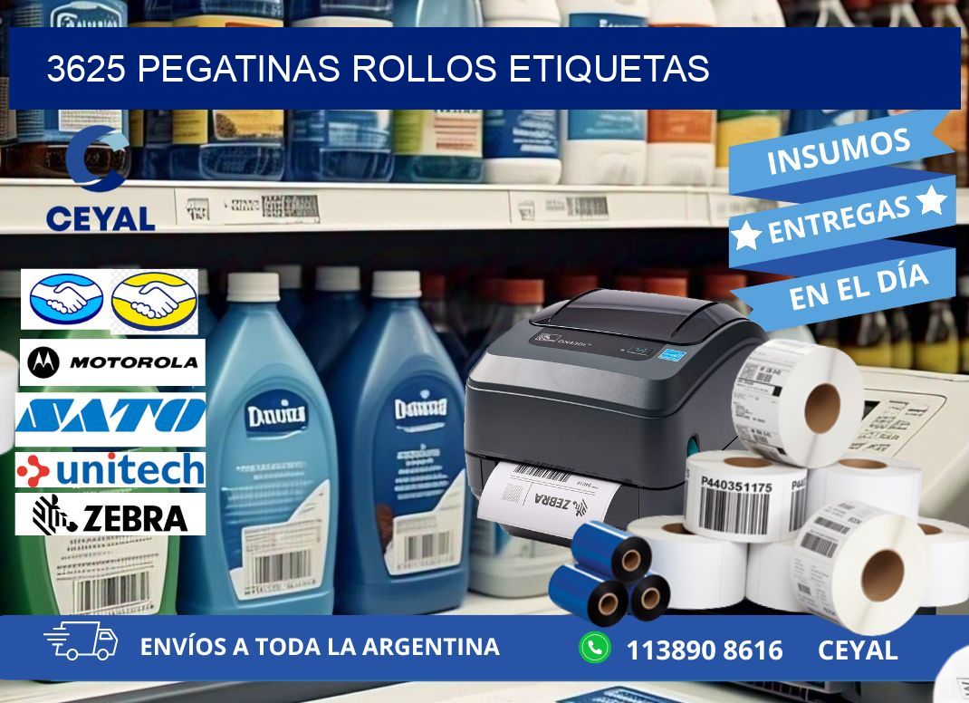 3625 Pegatinas rollos etiquetas