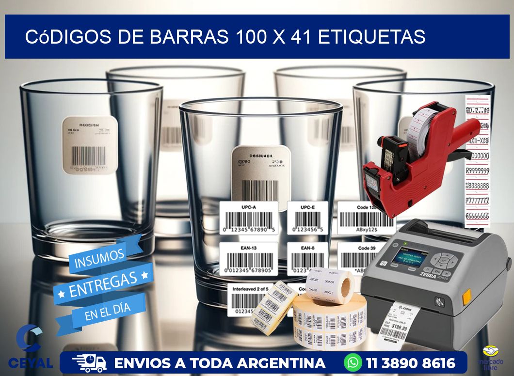 Códigos de Barras 100 x 41 etiquetas