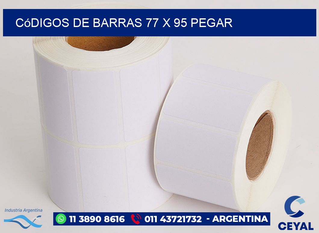 Códigos de Barras 77 x 95 pegar