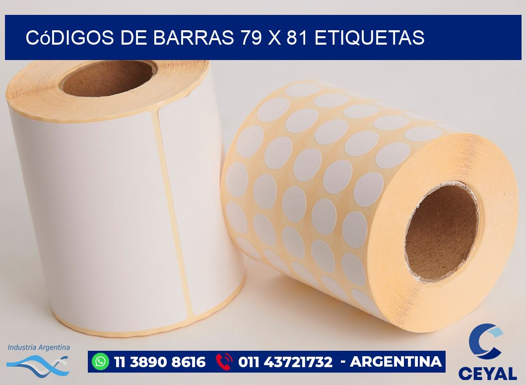 Códigos de Barras 79 x 81 etiquetas