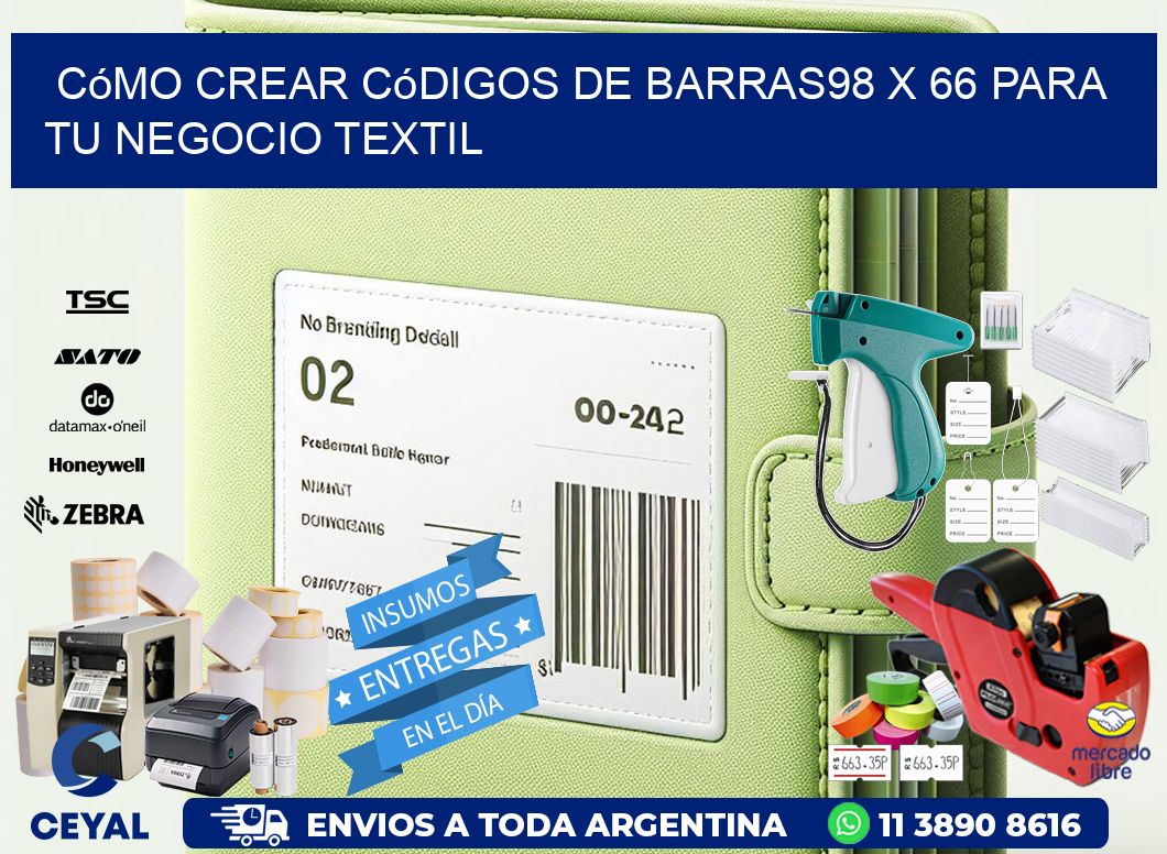 Cómo Crear Códigos de Barras98 x 66 para Tu Negocio Textil