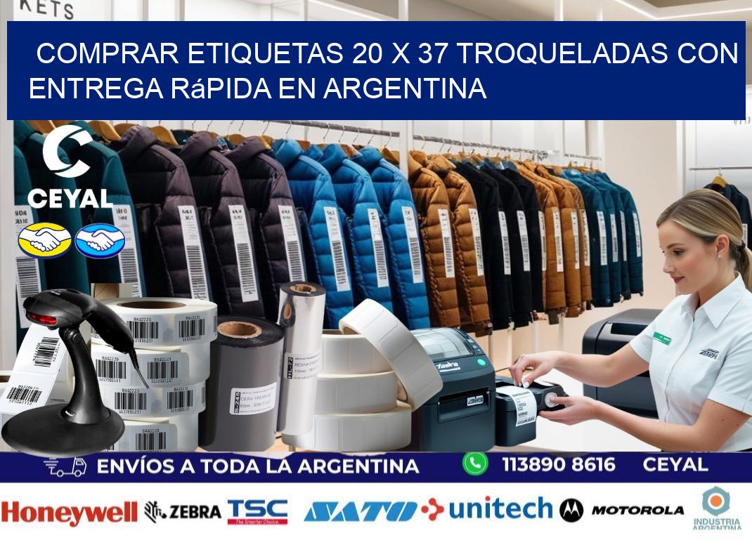 Comprar etiquetas 20 x 37 troqueladas con entrega rápida en Argentina