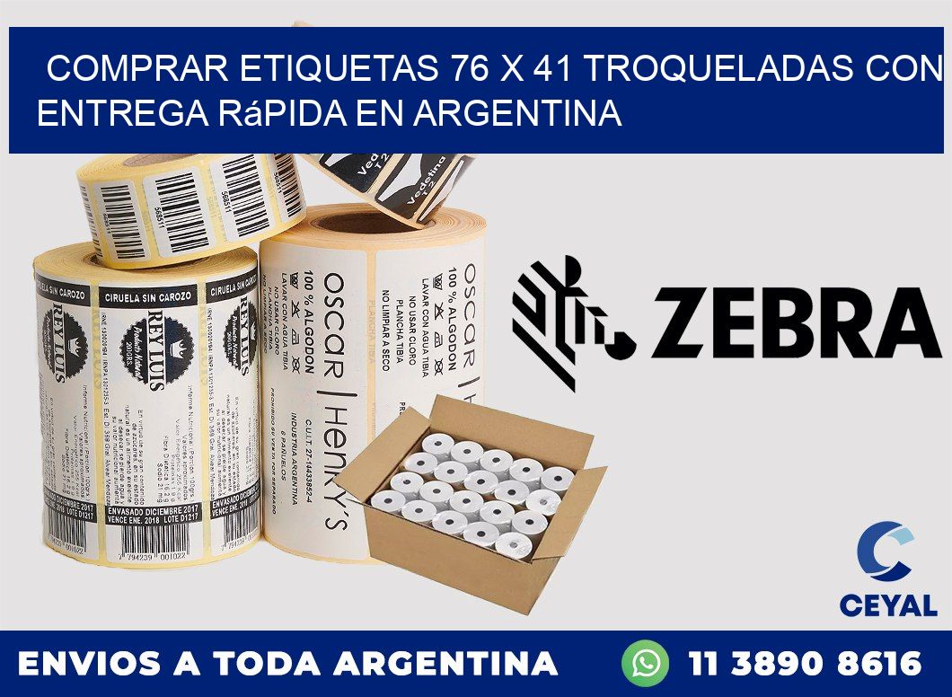 Comprar etiquetas 76 x 41 troqueladas con entrega rápida en Argentina