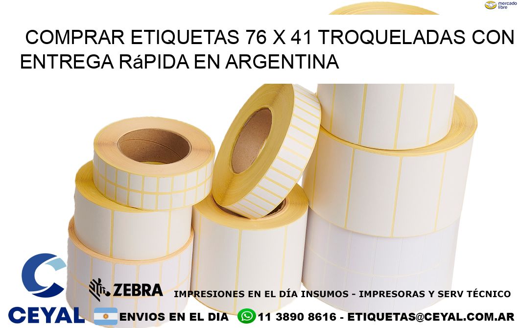 Comprar etiquetas 76 x 41 troqueladas con entrega rápida en Argentina