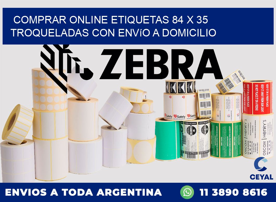 Comprar online etiquetas 84 x 35 troqueladas con envío a domicilio