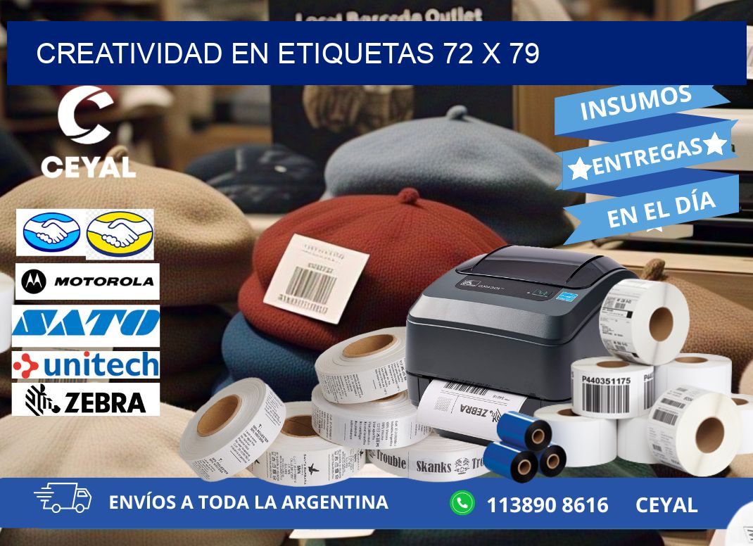 Creatividad en etiquetas 72 x 79