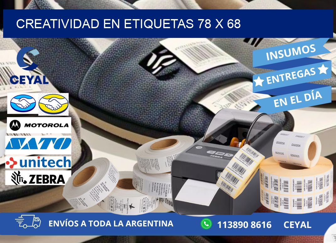Creatividad en etiquetas 78 x 68