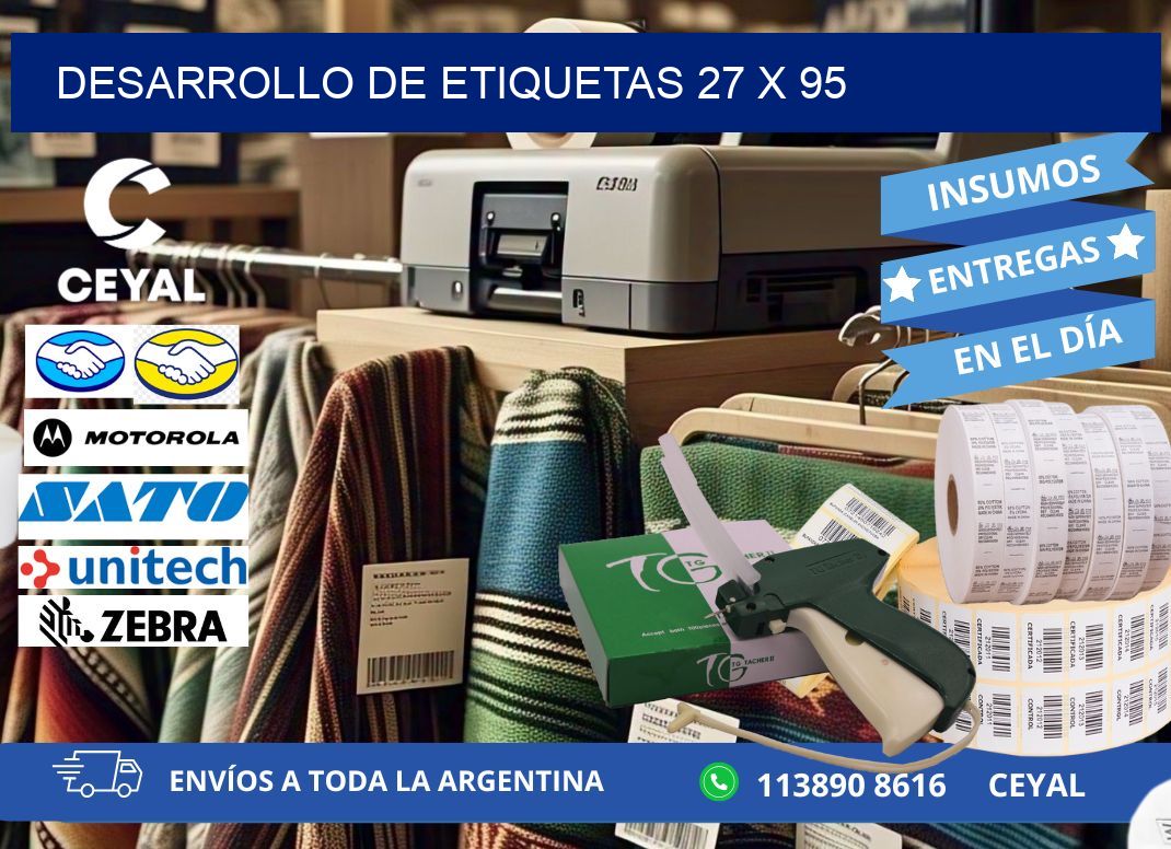 Desarrollo de etiquetas 27 x 95