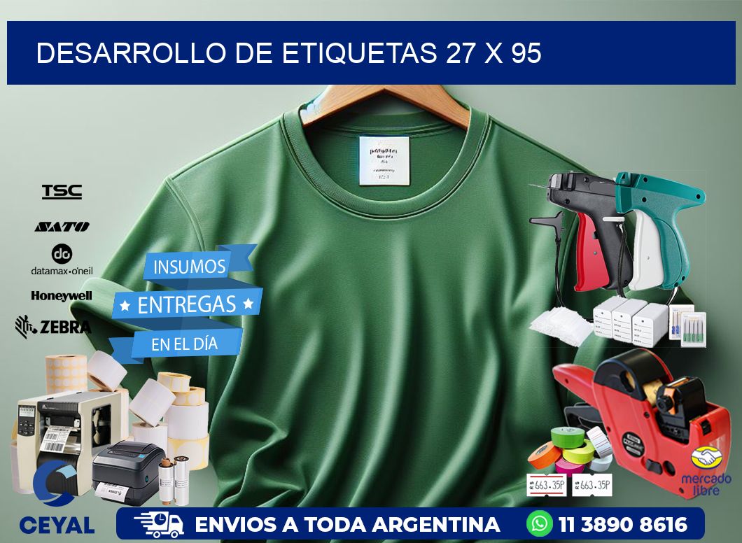 Desarrollo de etiquetas 27 x 95