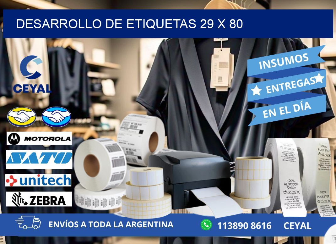 Desarrollo de etiquetas 29 x 80