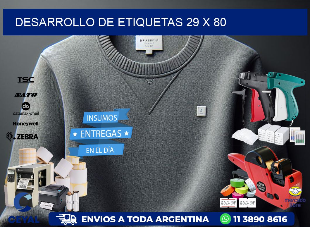 Desarrollo de etiquetas 29 x 80