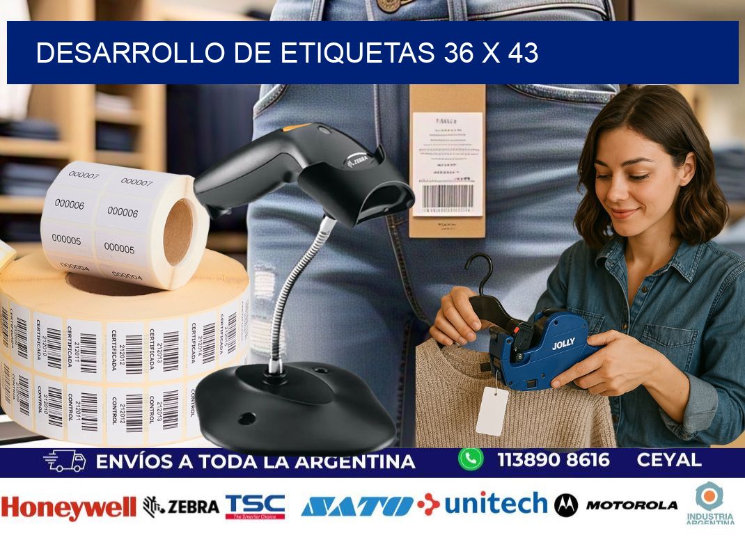 Desarrollo de etiquetas 36 x 43