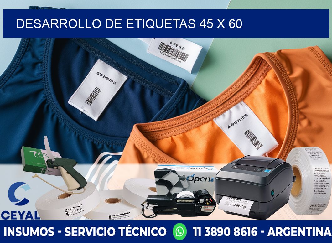 Desarrollo de etiquetas 45 x 60