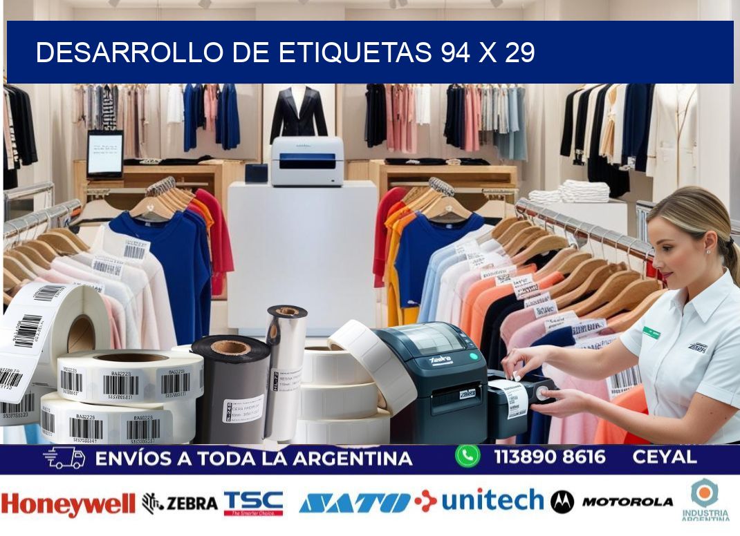 Desarrollo de etiquetas 94 x 29