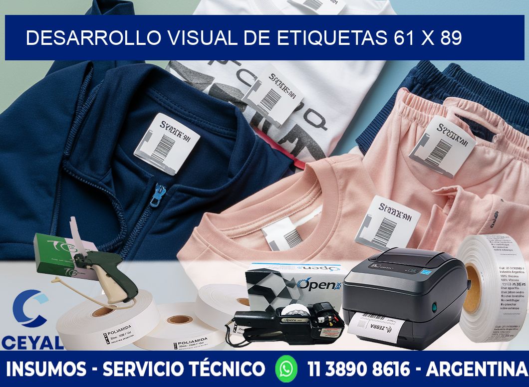 Desarrollo visual de etiquetas 61 x 89