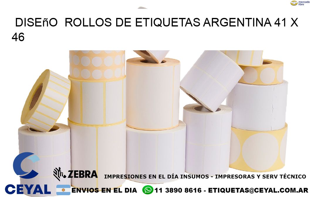 Diseño  ROLLOS DE ETIQUETAS ARGENTINA 41 x 46