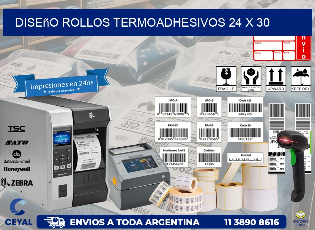 Diseño ROLLOS TERMOADHESIVOS 24 x 30