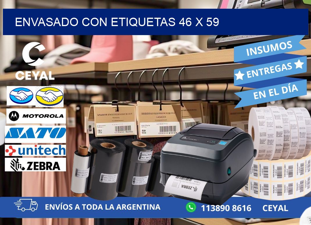 Envasado con etiquetas 46 x 59
