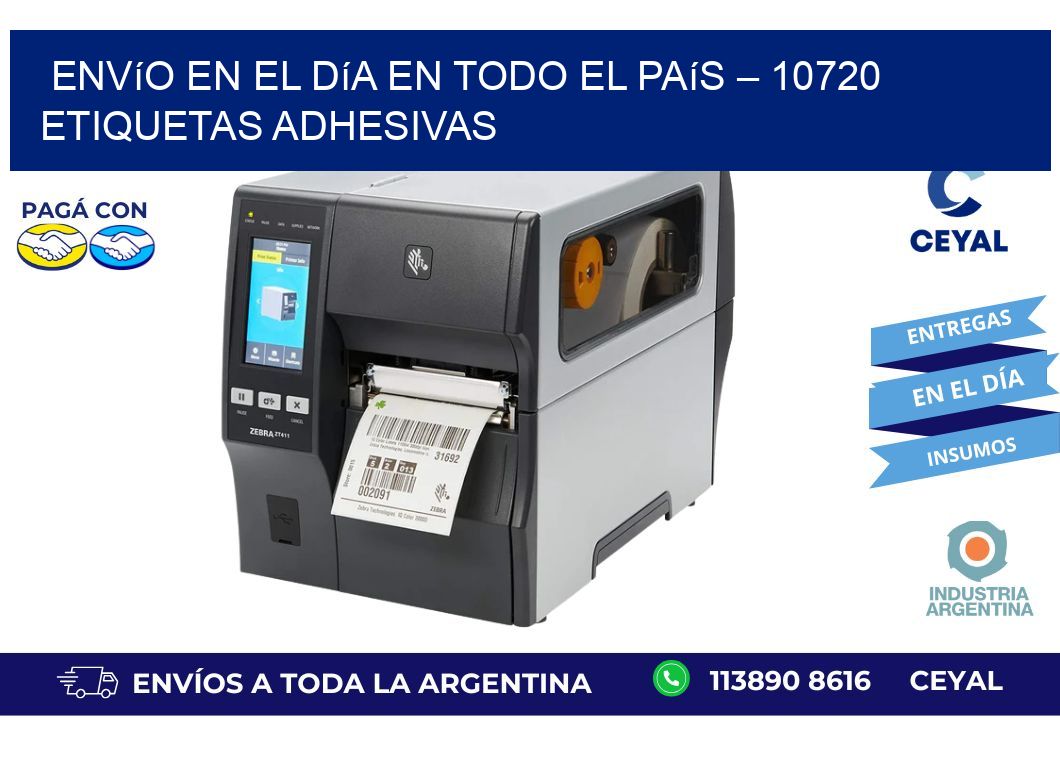Envío en el Día en Todo el País – 10720 Etiquetas Adhesivas