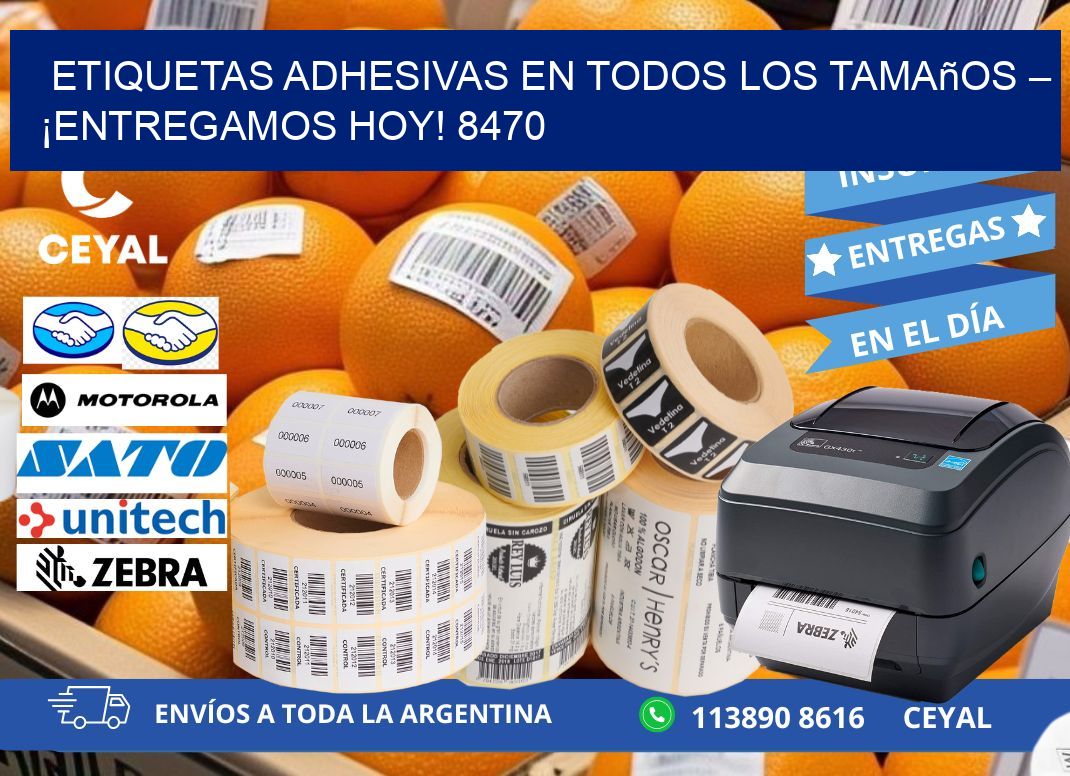 Etiquetas Adhesivas en Todos los Tamaños – ¡Entregamos Hoy! 8470