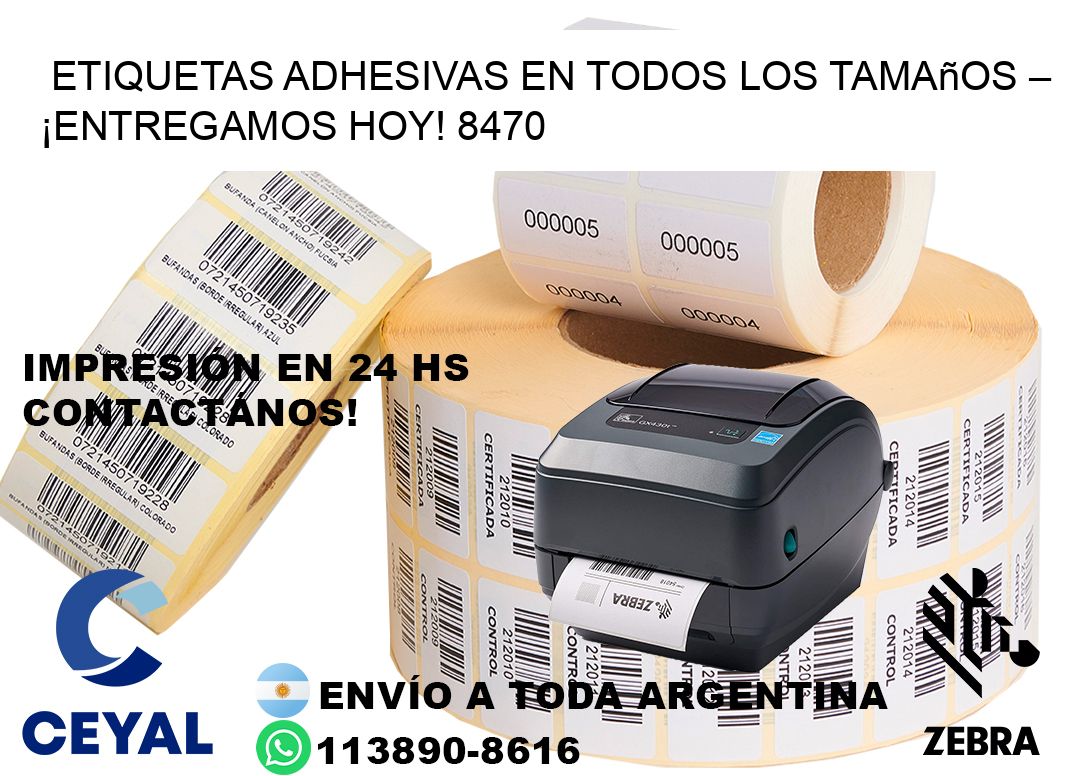 Etiquetas Adhesivas en Todos los Tamaños – ¡Entregamos Hoy! 8470