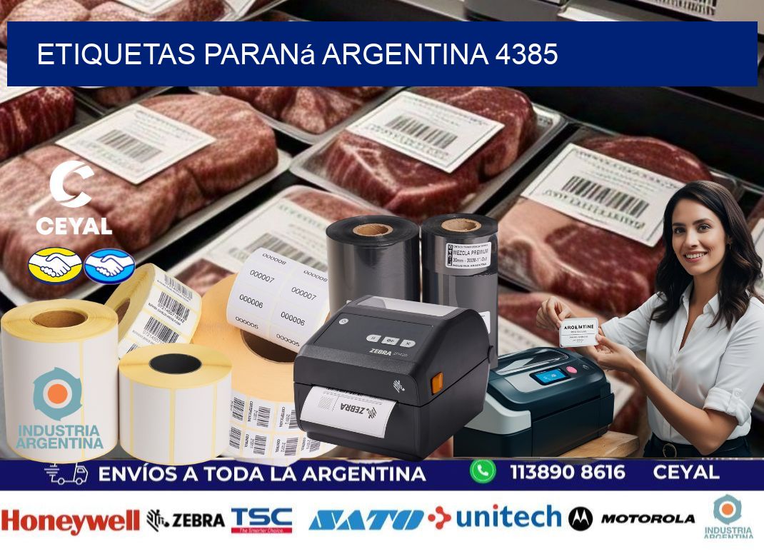 Etiquetas Paraná Argentina 4385