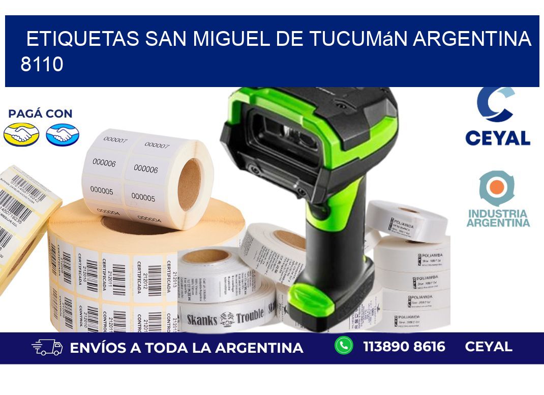 Etiquetas San Miguel de Tucumán Argentina 8110