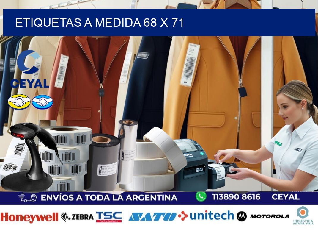 Etiquetas a medida 68 x 71