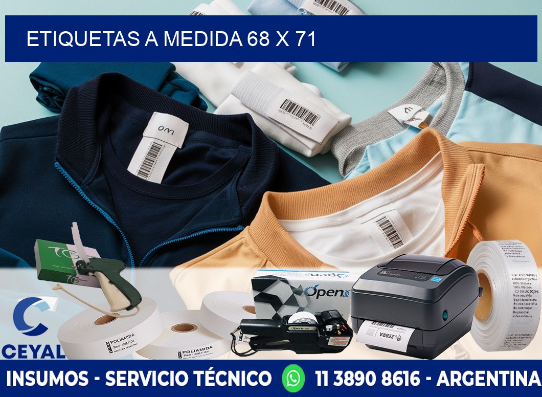 Etiquetas a medida 68 x 71