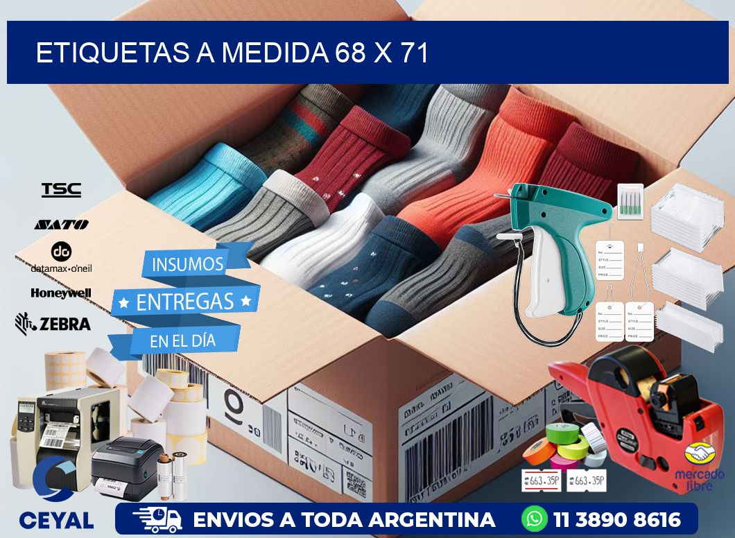 Etiquetas a medida 68 x 71