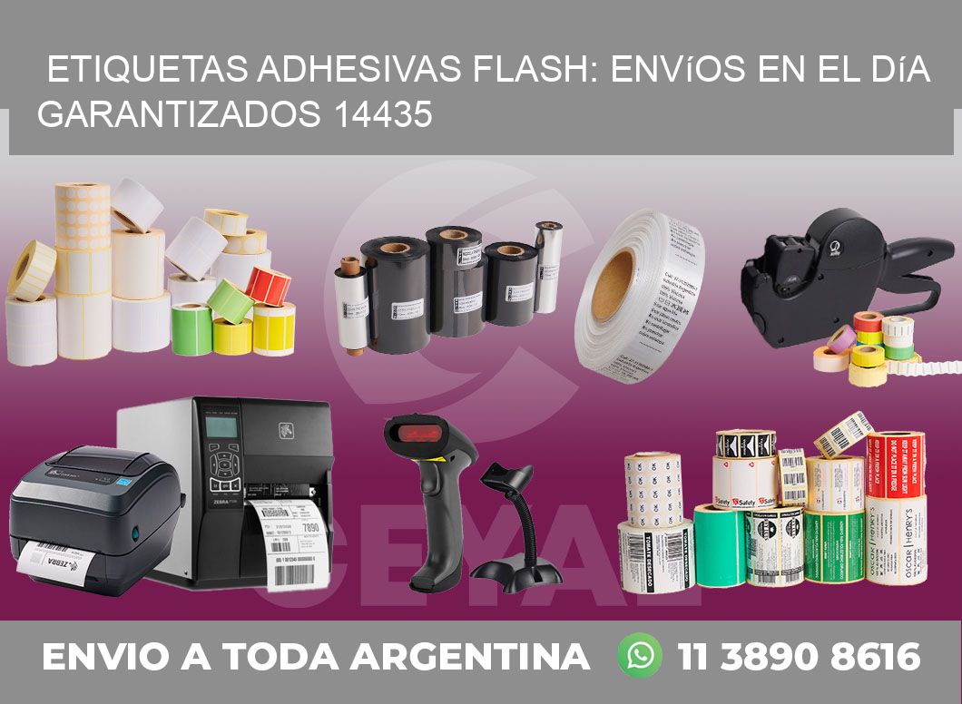 Etiquetas adhesivas Flash: Envíos en el Día Garantizados 14435