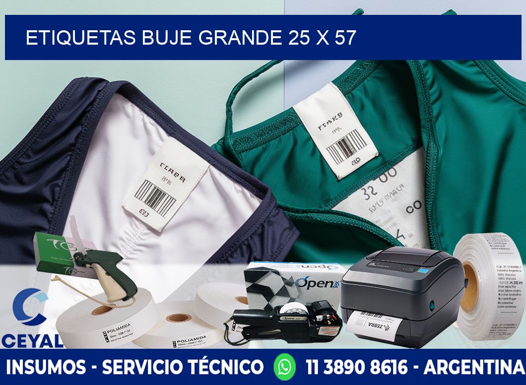 Etiquetas buje grande 25 x 57