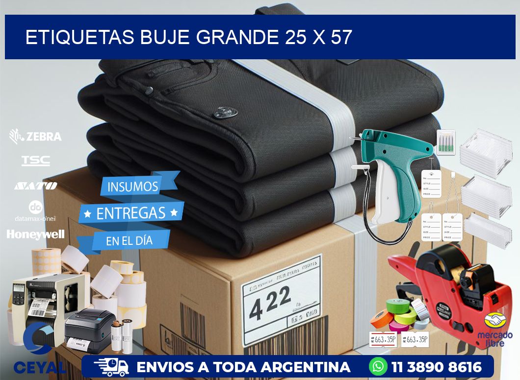 Etiquetas buje grande 25 x 57