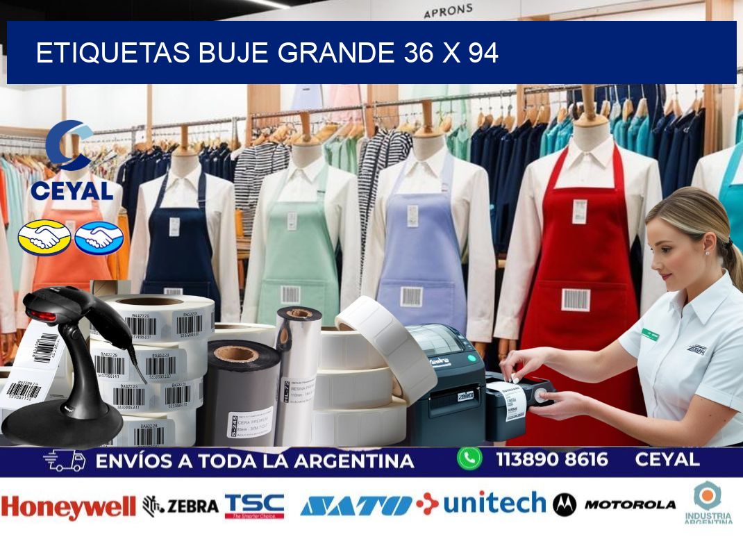 Etiquetas buje grande 36 x 94