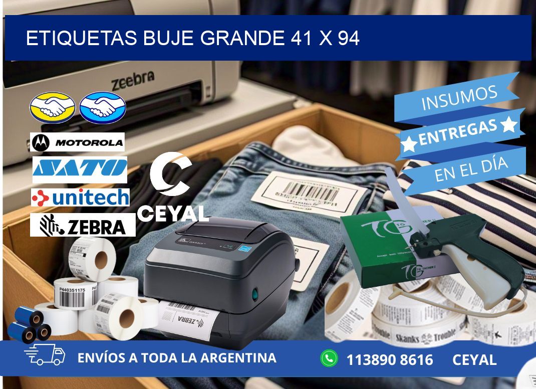 Etiquetas buje grande 41 x 94