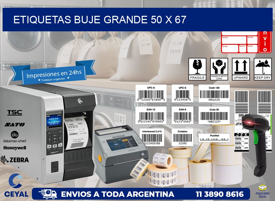 Etiquetas buje grande 50 x 67