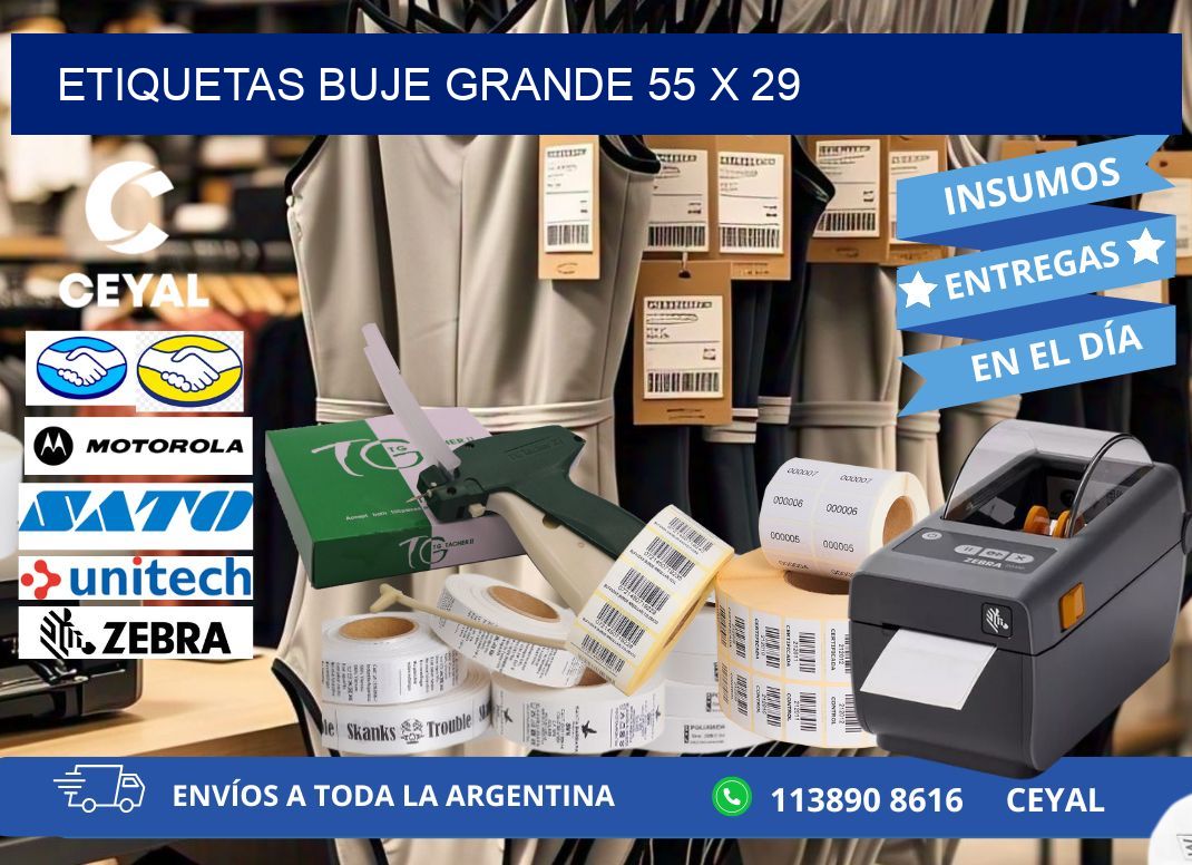 Etiquetas buje grande 55 x 29