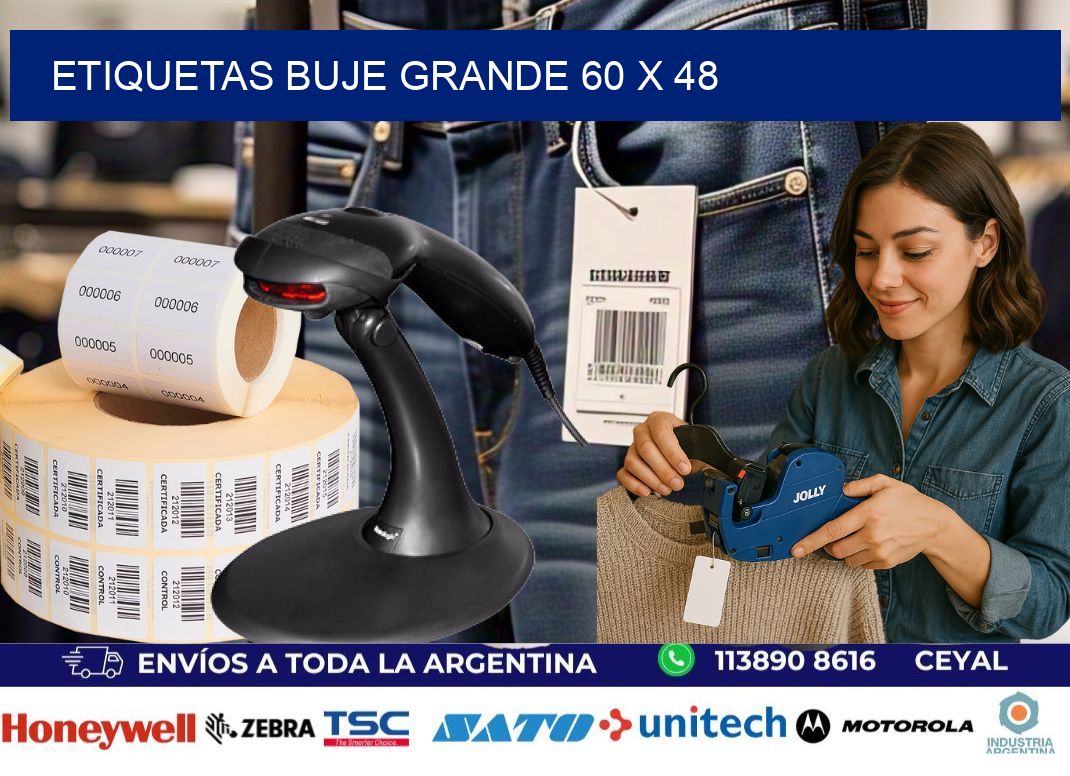 Etiquetas buje grande 60 x 48
