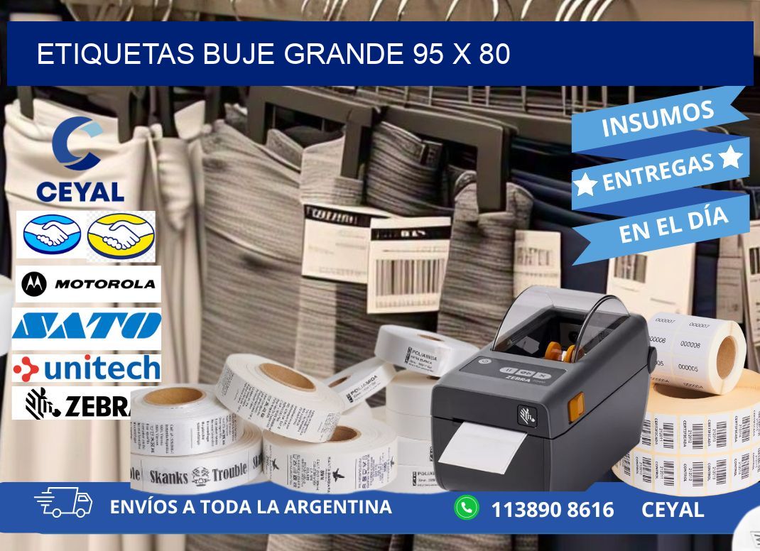 Etiquetas buje grande 95 x 80