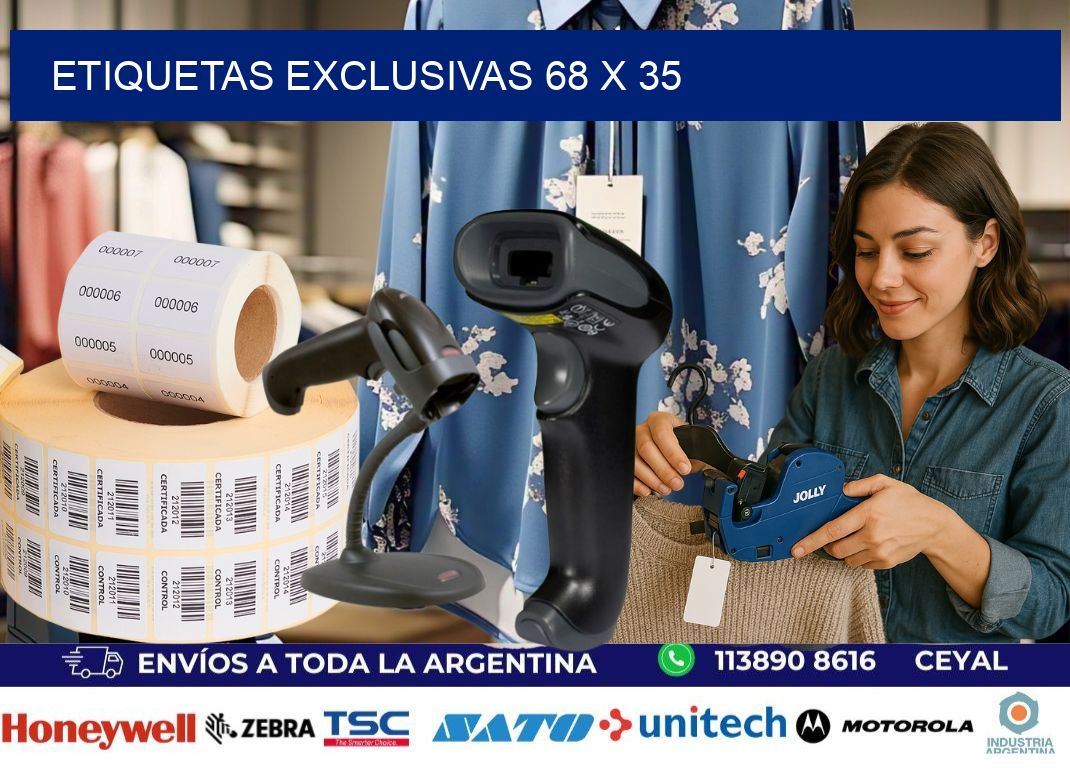 Etiquetas exclusivas 68 x 35