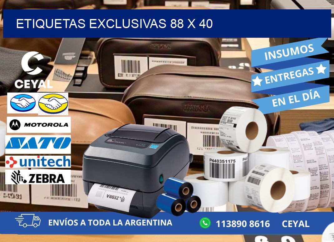 Etiquetas exclusivas 88 x 40